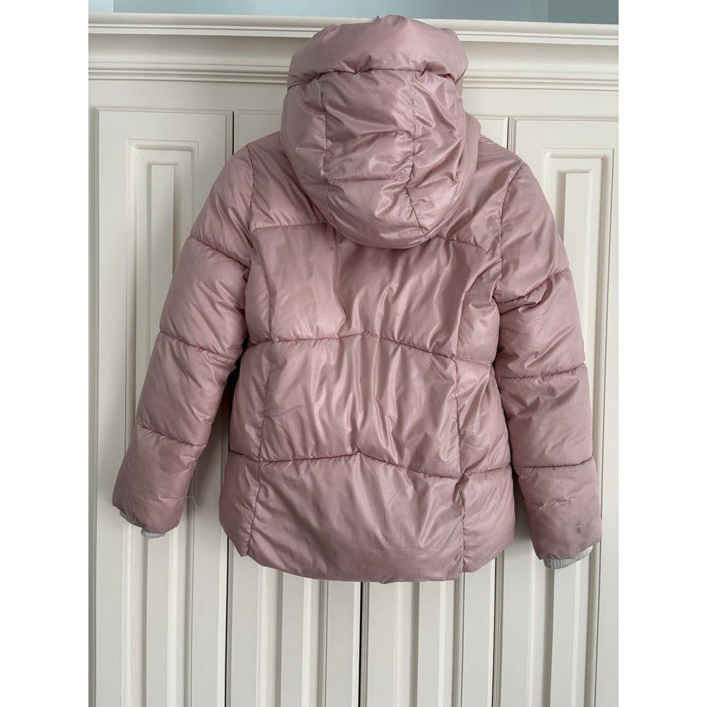 Michael Michael Kors Girls Pink Hooded Zip Up Puffer Coat Size 14 - Picture 4 of 5